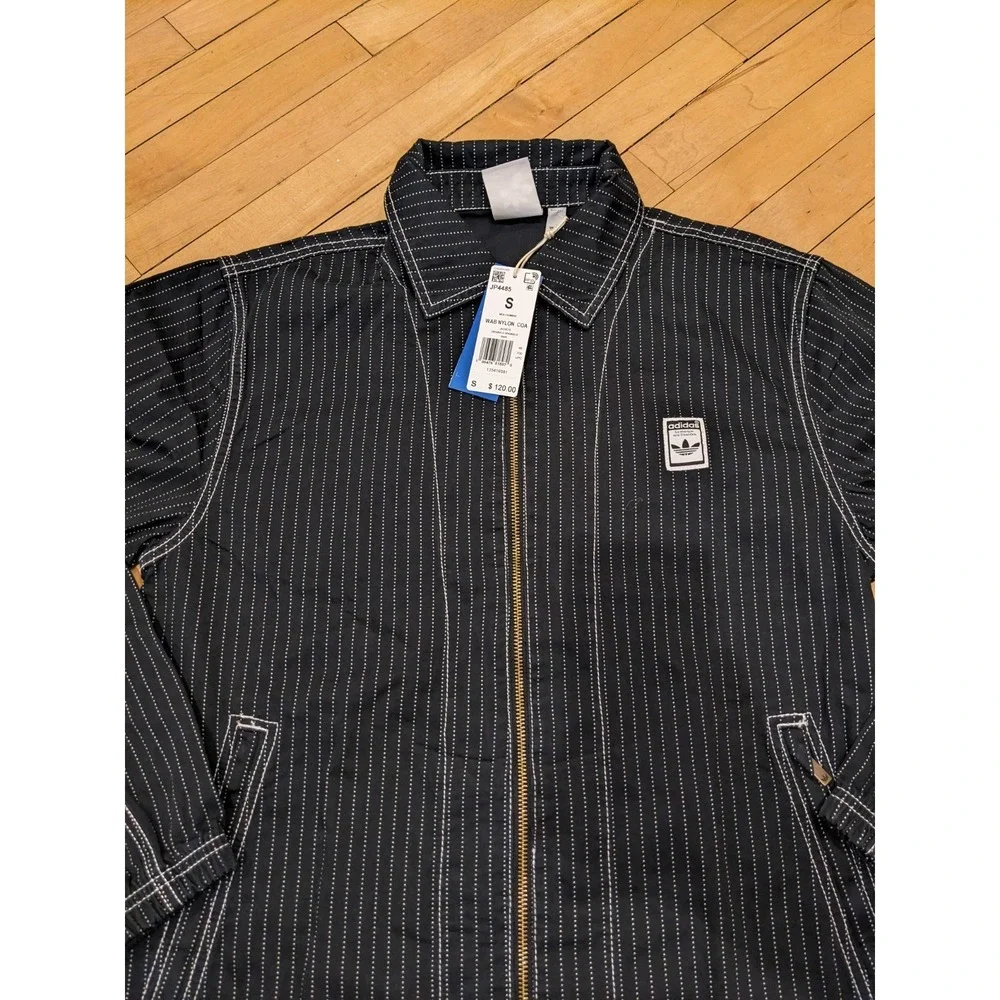 adidas Originals Wabash‎ Nylon Coach Jacket Black Full-Zip Men's Small NWT